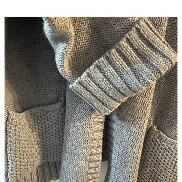 Jones New York Women's Gray Sport Sweater Cardigan Cotten Knit Size Large - Picture 2 of 6